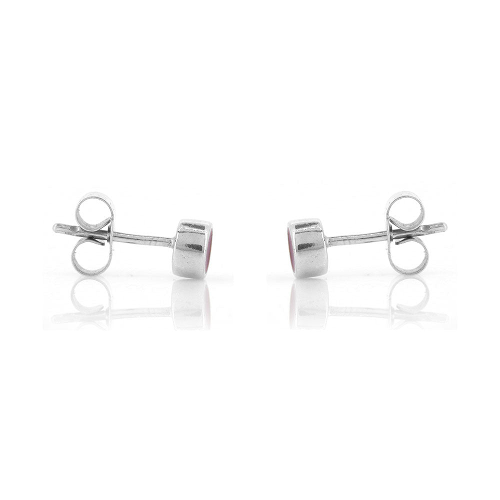 Colourful Coral Resin Stud Earrings - Sterling Silver Stud Earrings