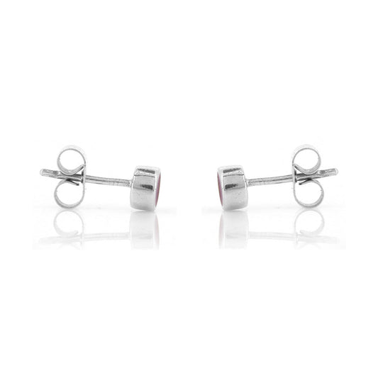 Colourful Coral Resin Stud Earrings - Sterling Silver Stud Earrings