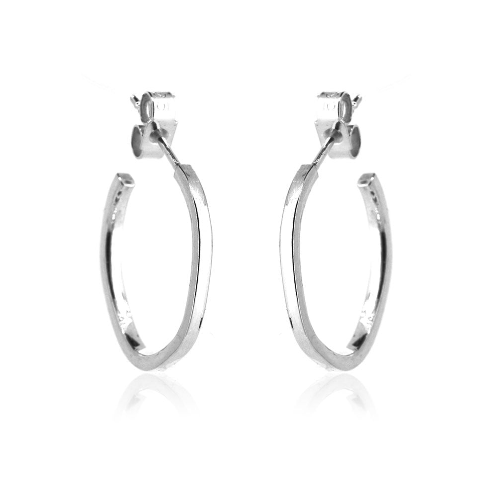 Festival Loop Stud Earrings Polished - Sterling Silver Stud Earrings