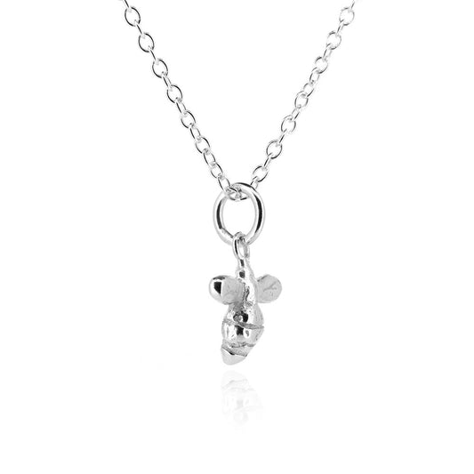Bee Tiny Necklace - Sterling Silver Necklace
