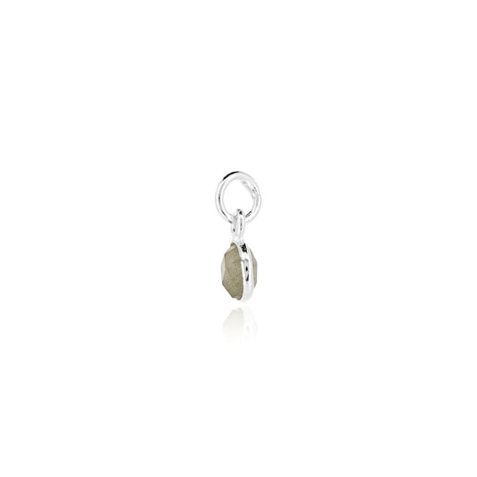 Labradorite November Birthstone Charm - Sterling Silver Jewellery