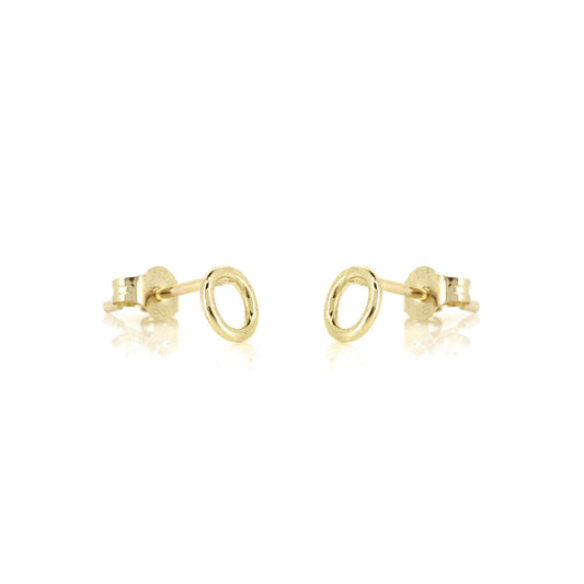Unity Circle Small 5mm Stud Earrings - 9ct Yellow Gold Stud Earrings