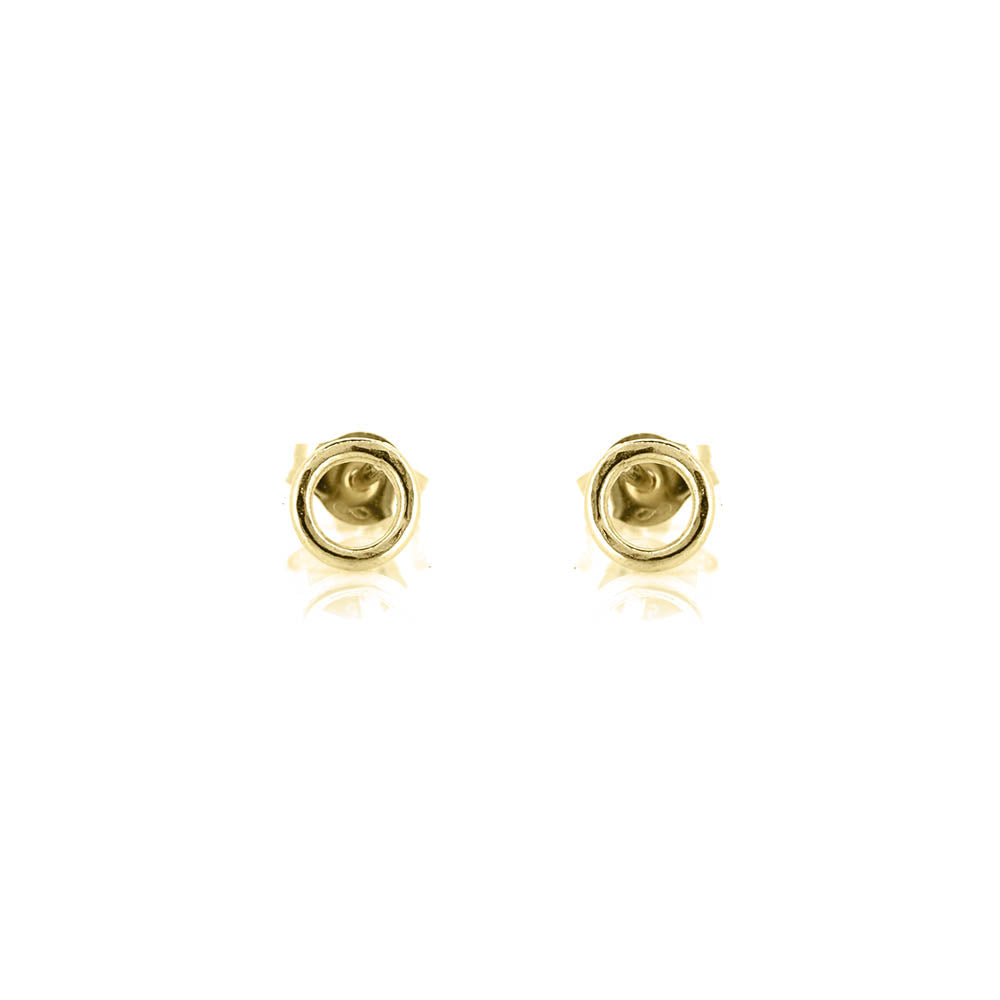 Unity Circle Small 5mm Stud Earrings - 9ct Yellow Gold Stud Earrings