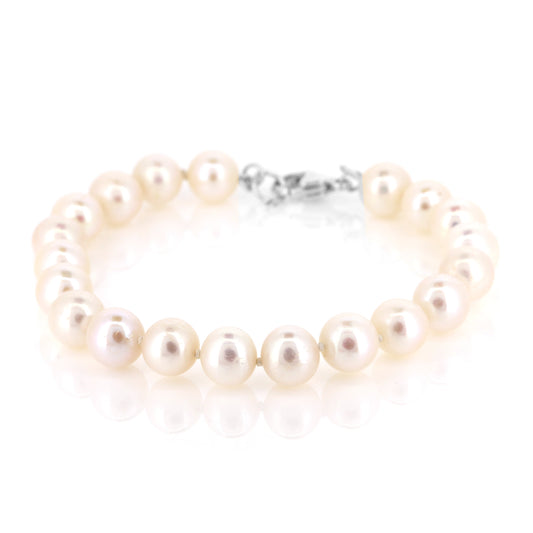 Catalina White Freshwater Pearl Strand Bracelet - Sterling Silver