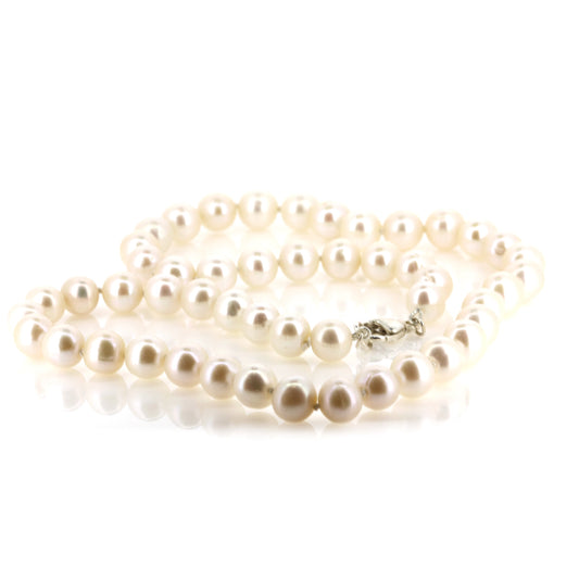 Catalina White Freshwater Pearl Strand Necklace - Sterling Silver