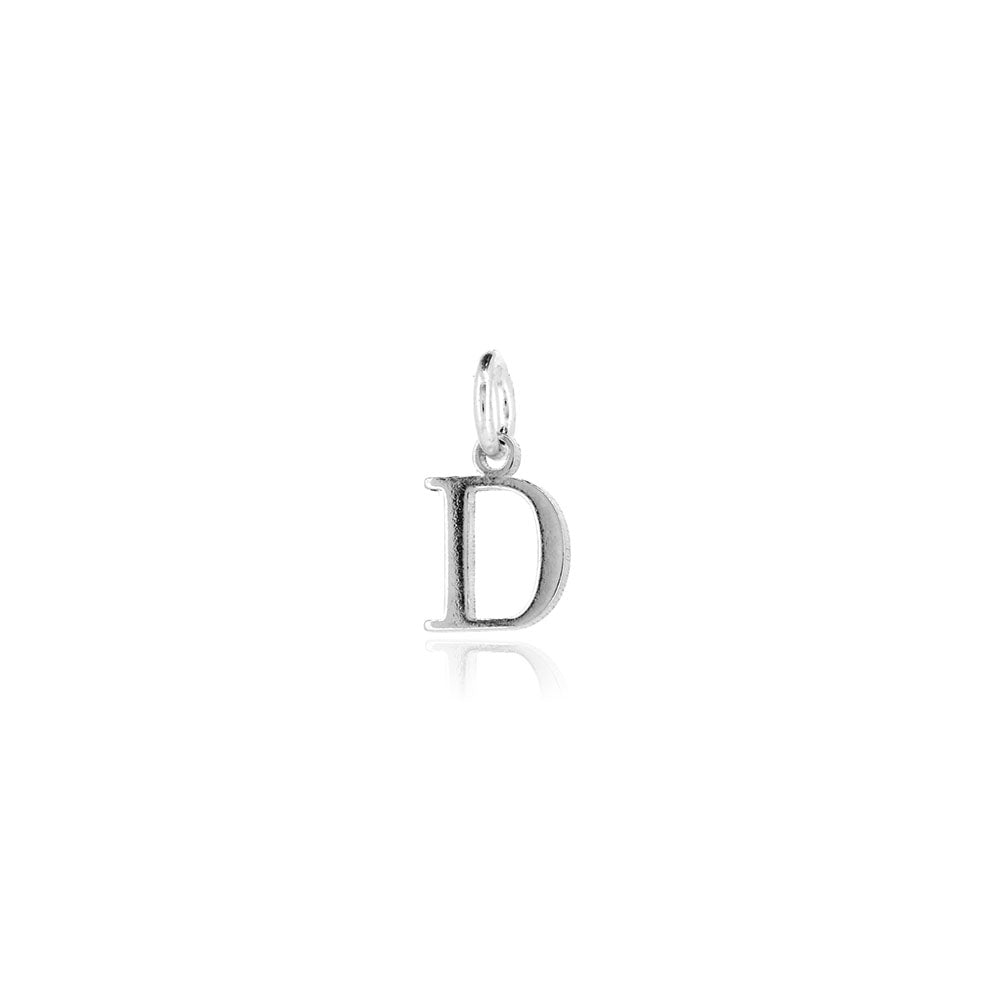 Initial "D" Charm - Sterling Silver Pendants and Charms