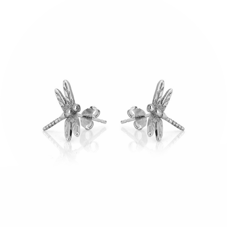 Dragonfly Large Stud Earring - Sterling Silver Stud Earrings