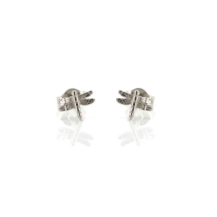 Dragonfly Tiny Stud Earrings - Sterling Silver Stud Earrings