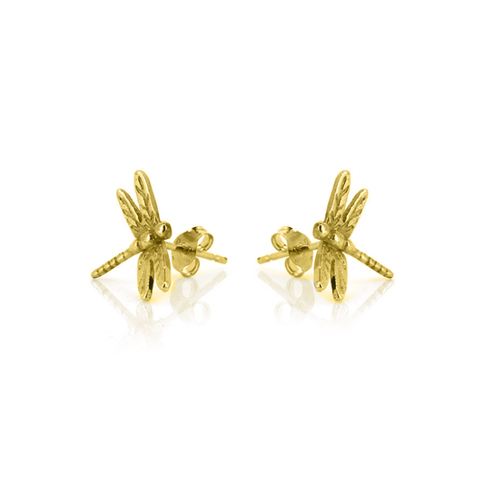 Dragonfly Large Stud Earring - Yellow Gold Vermeil Stud Earrings