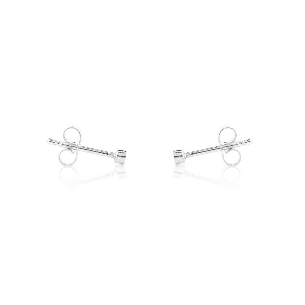 Micro Dot 3mm Stud Earrings - Sterling Silver Stud Earrings