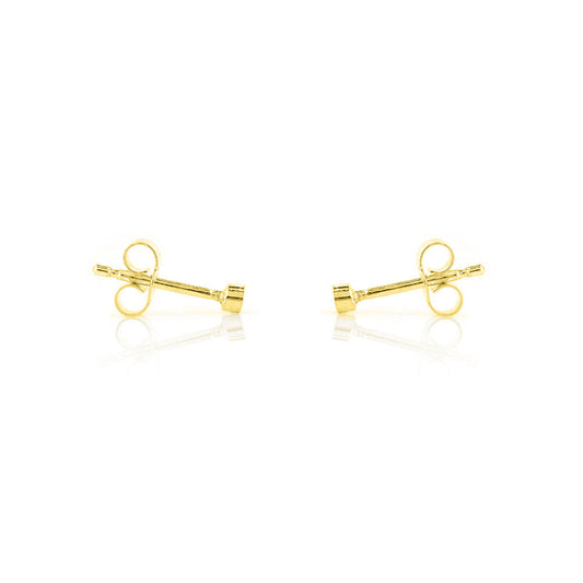 Micro Dot 3mm Stud Earrings - Yellow Gold Vermeil Stud Earrings