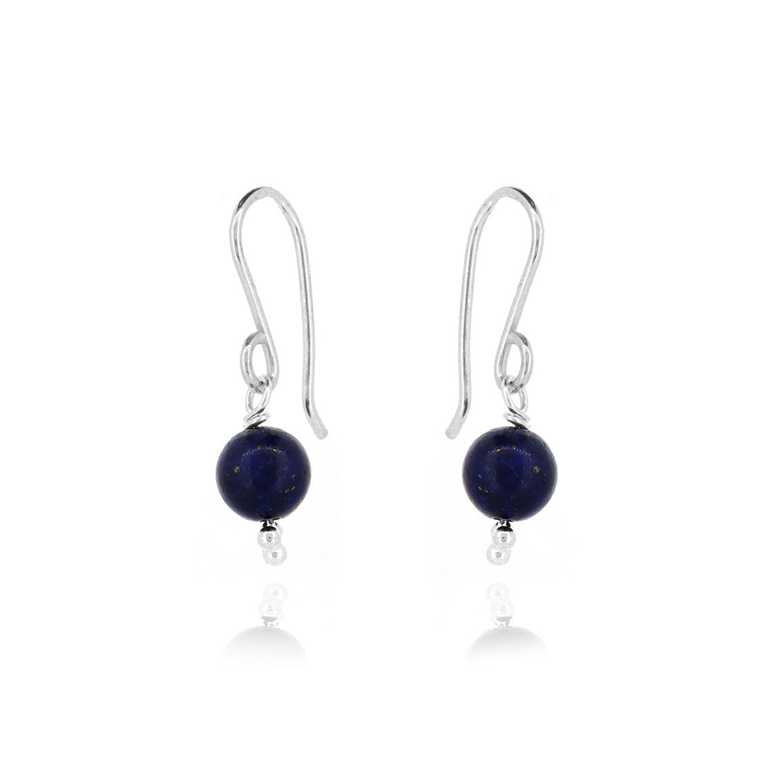 Alyssia Lapis Lazuli Drop Earrings - Sterling Silver Drop Earrings