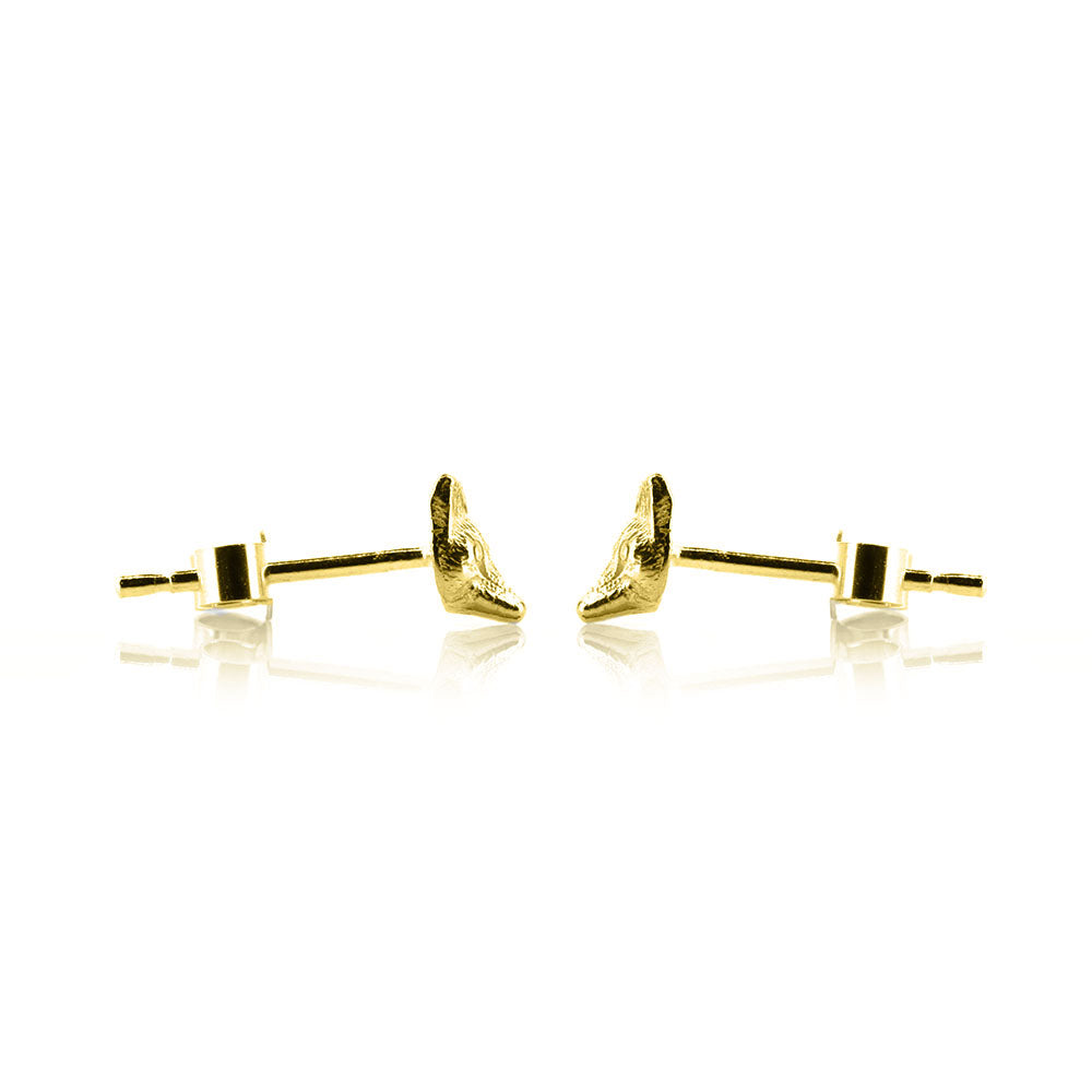 Mr Fox Stud Earrings - Yellow Gold Vermeil Stud Earrings