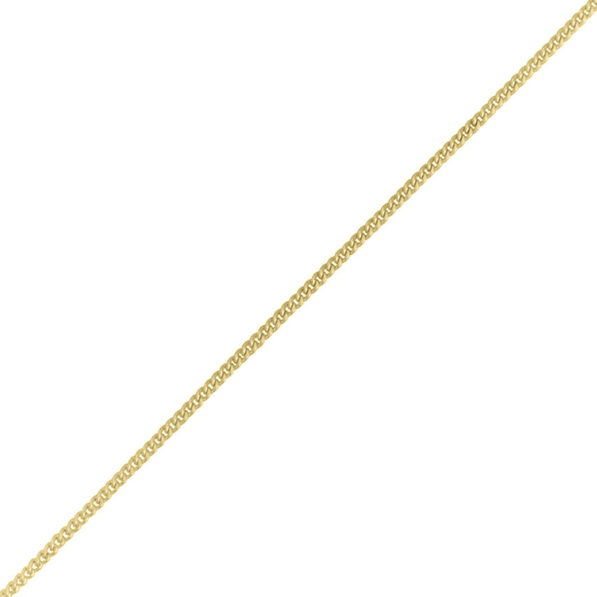 Filed Curb Chain - 9ct Yellow Gold - 20 Inch 1.2mm Chains