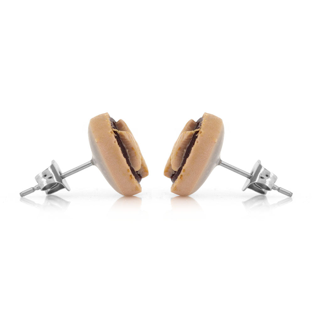 Christmas Mince Pie Polymer Clay Stud Earrings - Surgical Steel Stud Earrings