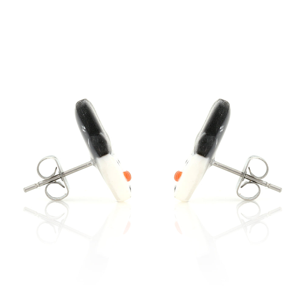Snowman Polymer Clay Stud Earrings - Surgical Steel