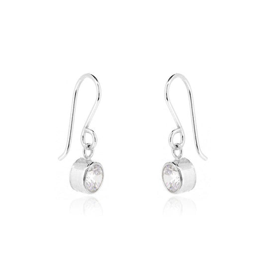 Celeste Cubic Zirconia Drop Earrings - Sterling Silver Drop Earrings