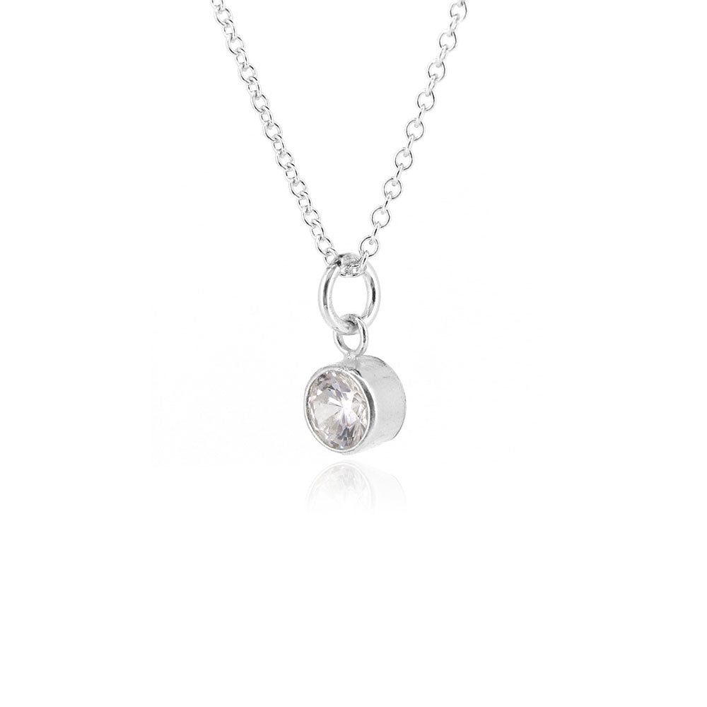 Celeste Cubic Zirconia Necklace - Sterling Silver Necklace