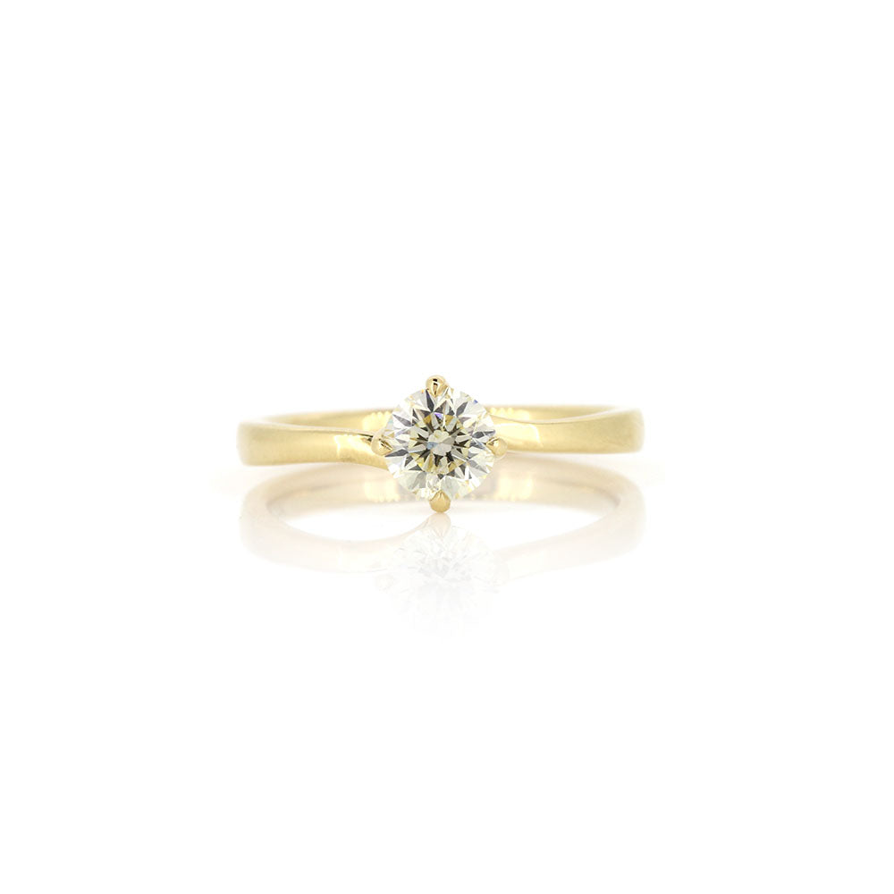 Grace Diamond Solitaire Twist 0.66ct Ring - 18ct Yellow Gold
