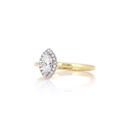 Grace Diamond Marquise 0.48ct Ring - 18ct Yellow Gold and Platinum