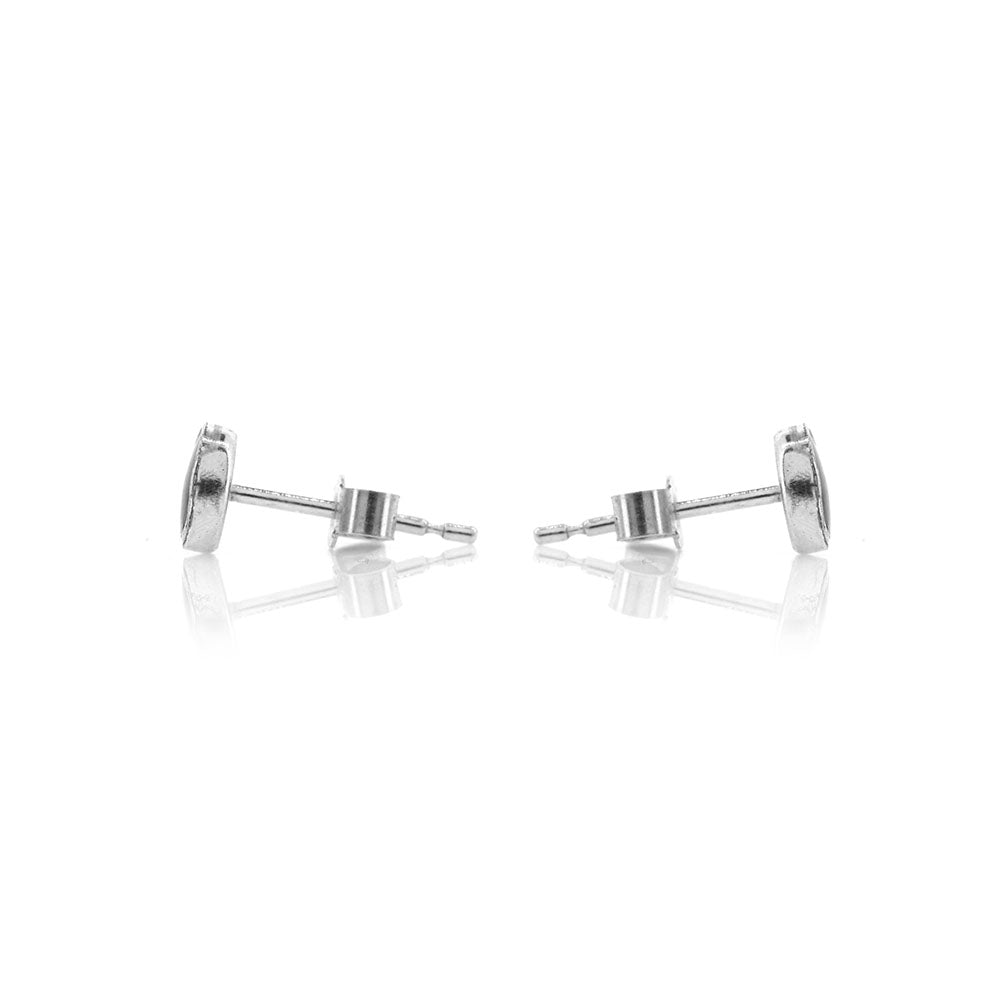 Iria Abalone 5mm Stud Earrings - Sterling Silver Stud Earrings