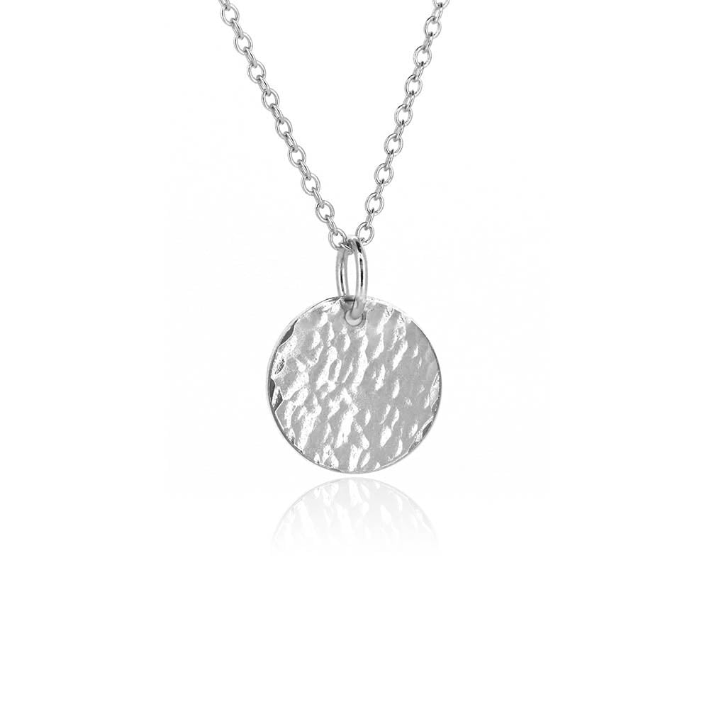 Luna Disc Large Necklace - Sterling Silver Necklace