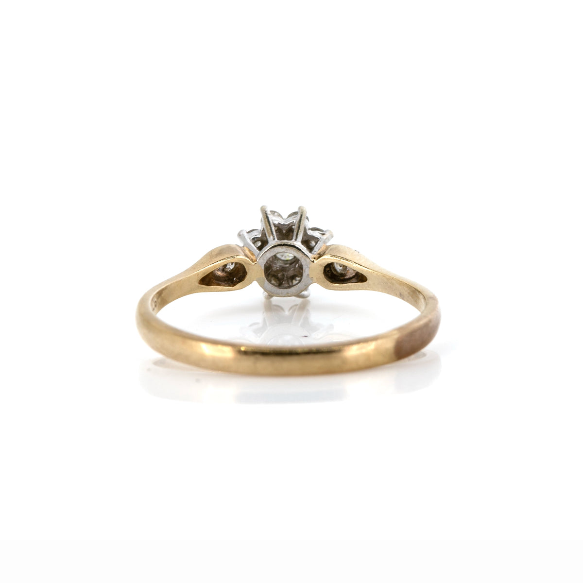 Vintage 9ct Yellow Gold Daisy Cluster ring