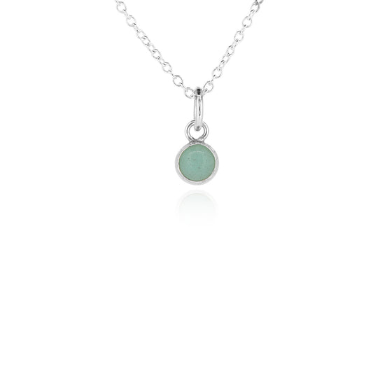 Iria Amazonite 5mm Charm - Sterling Silver Pendants and Charms