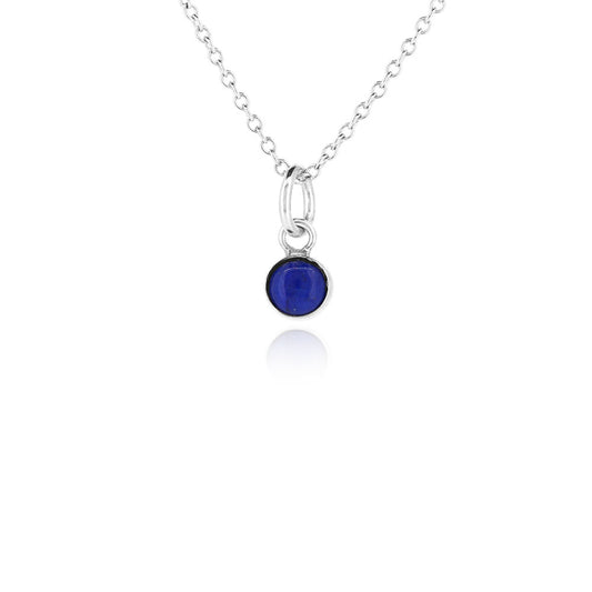 Iria Lapis Lazuli 5mm Charm - Sterling Silver Pendants and Charms