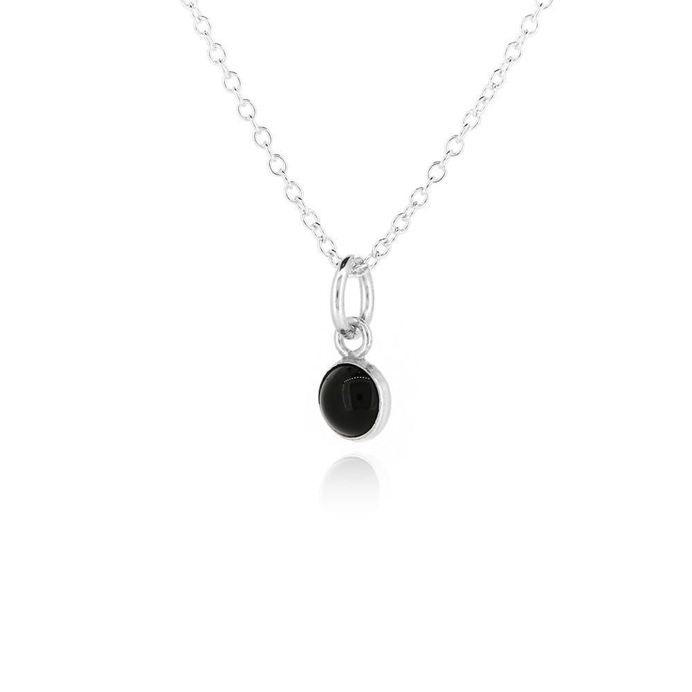 Iria Onyx 5mm Charm - Sterling Silver Pendants and Charms