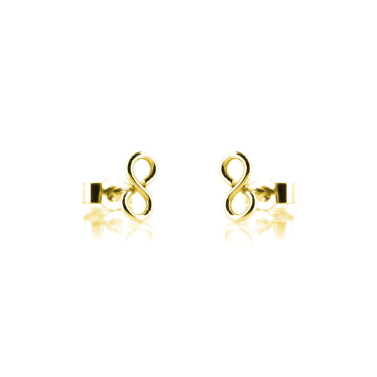 Infinity Stud Earrings - Yellow Gold Vermeil Stud Earrings