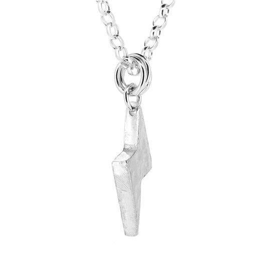 Lightning Bolt Medium Necklace - Sterling Silver Necklace
