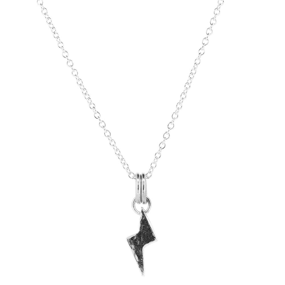 Lightning Bolt Small Necklace - Sterling Silver Necklace