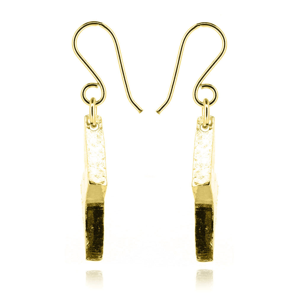 Lightning Bolt Large Drop Earrings - Yellow Gold Vermeil Drop Earrings