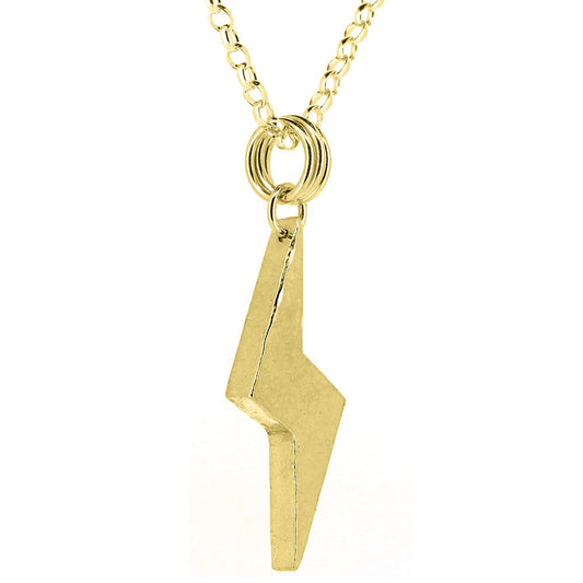 Lightning Bolt Large Necklace - Yellow Gold Vermeil Necklace
