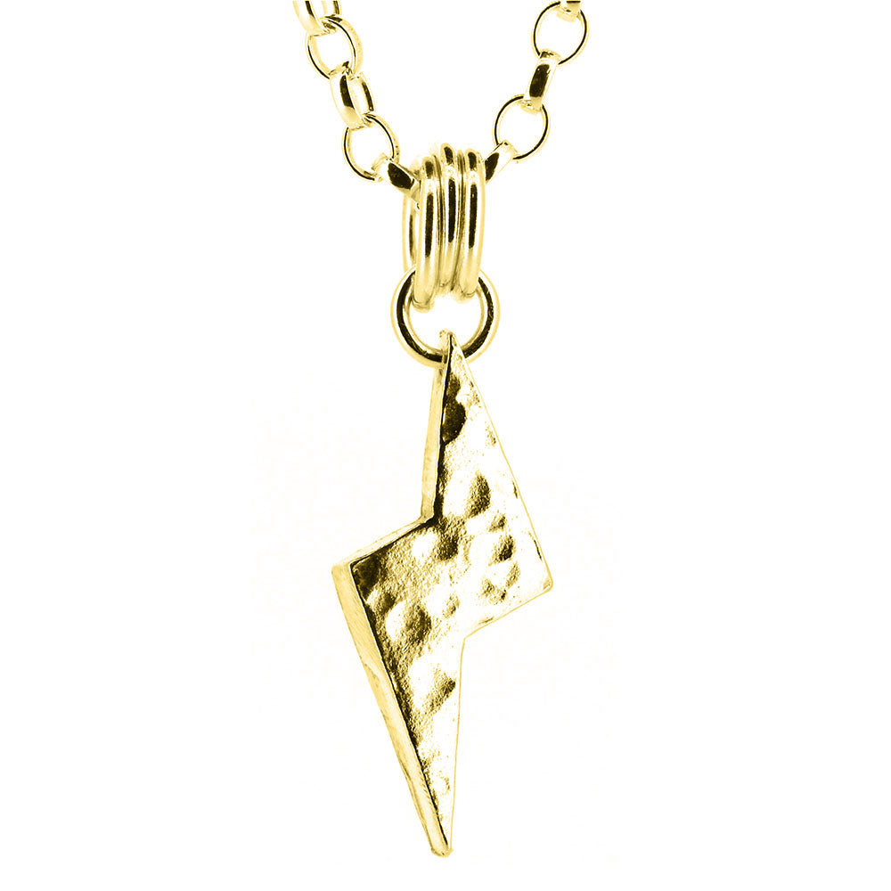 Lightning Bolt Medium Necklace - Yellow Gold Vermeil Necklace