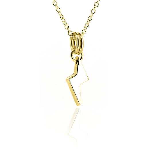 Lightning Bolt Small Necklace - Yellow Gold Vermeil Necklace