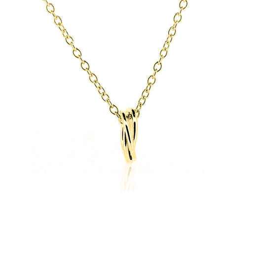 Love Knot Small Pendant - 9ct Yellow Gold Necklace