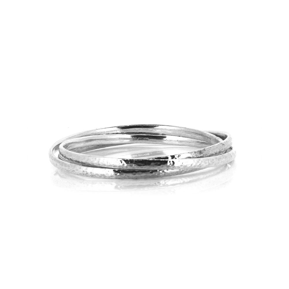 Love Knot Triple Heavy Weight Bangle - Sterling Silver Bangles