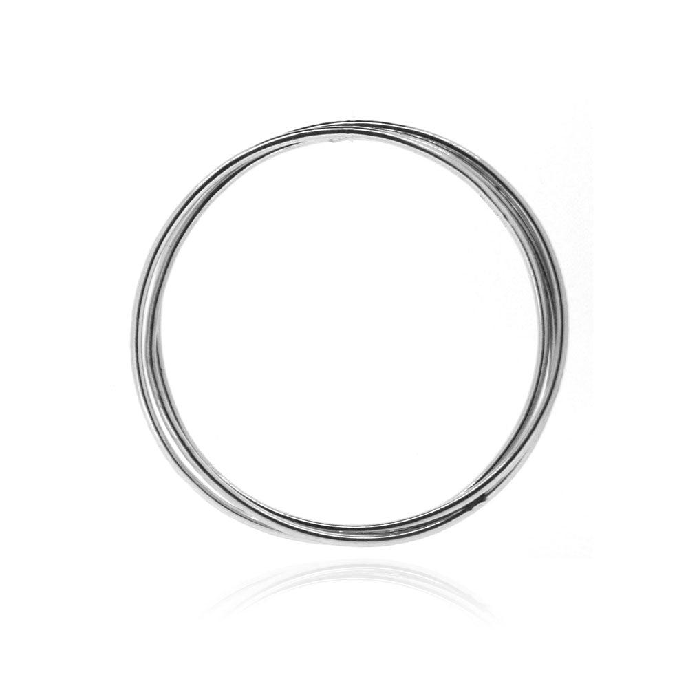 Love Knot Triple Light Weight Bangle - Sterling Silver Bangles
