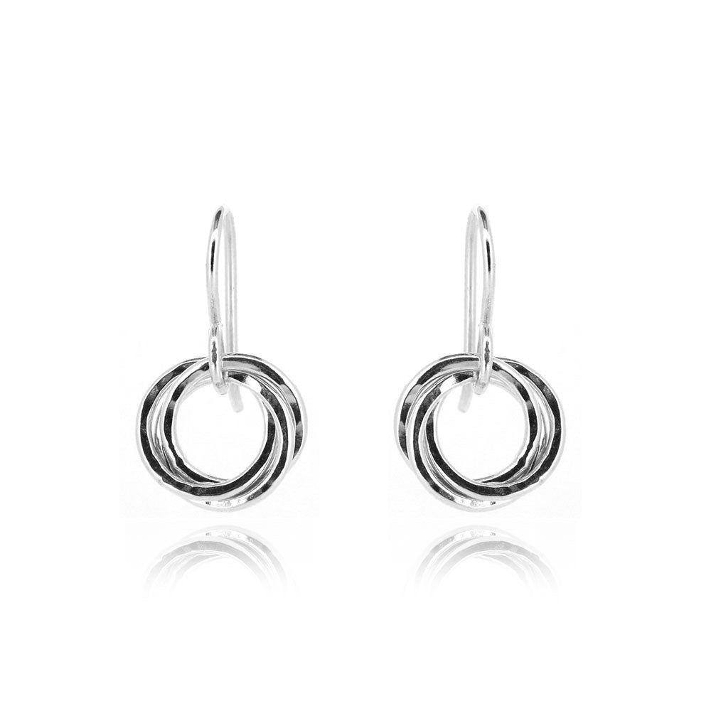 Love Knot Small Drop Earrings - Sterling Silver Drop Earrings