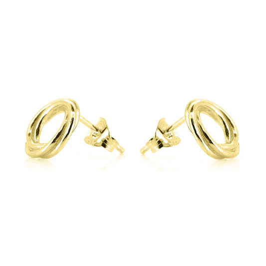 Love Knot Large Stud Earrings - Yellow Gold Vermeil Stud Earrings