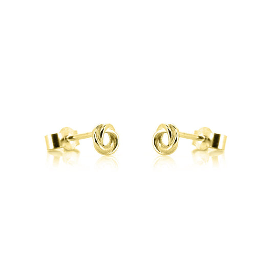 Love Knot Small Stud Earrings - Yellow Gold Vermeil Stud Earrings