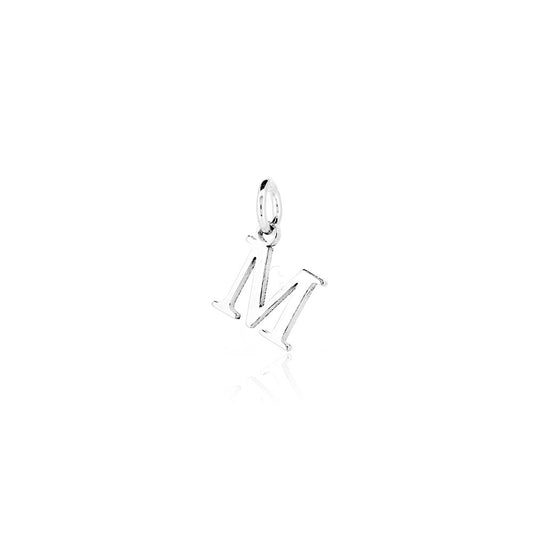 Initial "M" Charm - Sterling Silver Pendants and Charms