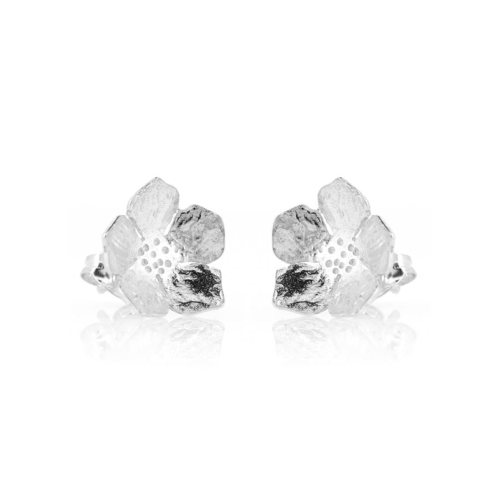 Blossom Small Stud Earrings - Sterling Silver Stud Earrings
