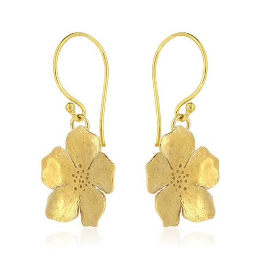 Blossom Drop Earrings - Yellow Gold Vermeil Drop Earrings