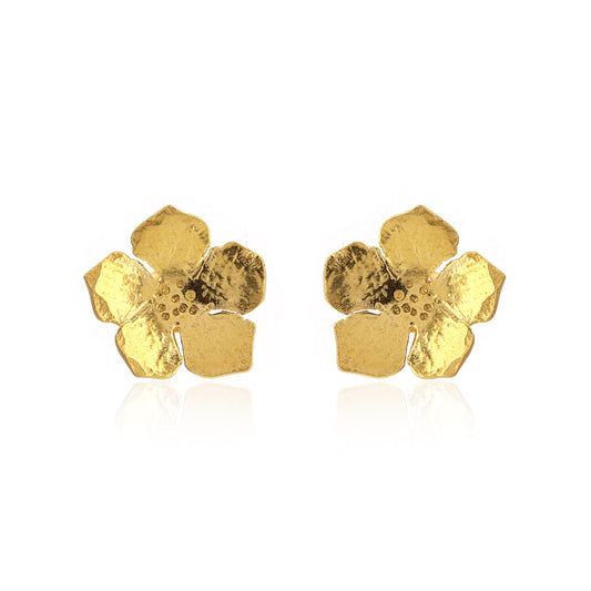 Blossom Small Stud Earrings - Yellow Gold Vermeil Stud Earrings