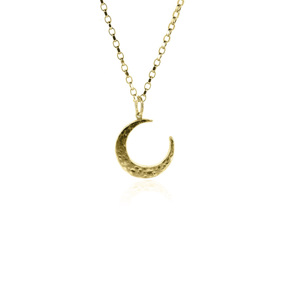 Crescent Moon Large Necklace - Yellow Gold Vermeil Necklace