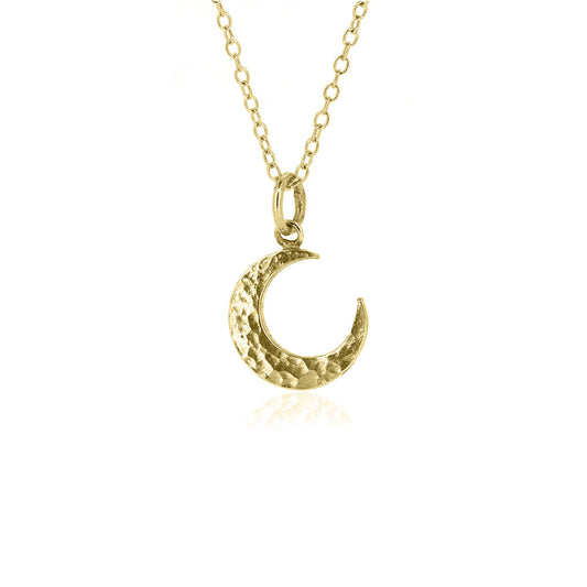 Crescent Moon Medium Necklace - Yellow Gold Vermeil Necklace