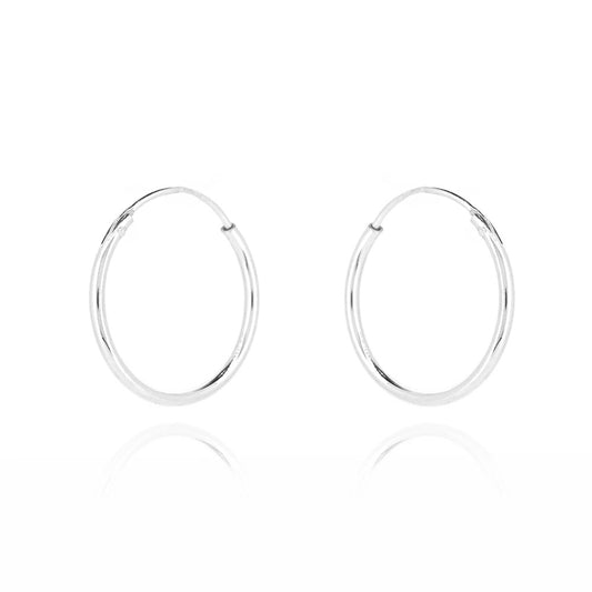Sleeper 16mm Hollow Hoop Earrings - Sterling Silver Hoop Earrings